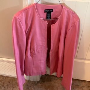 Leather Pink Jacket